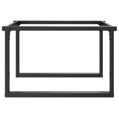 Telaio Gambe a O per Tavolino da Salotto 70x60x43 cm in Acciaio