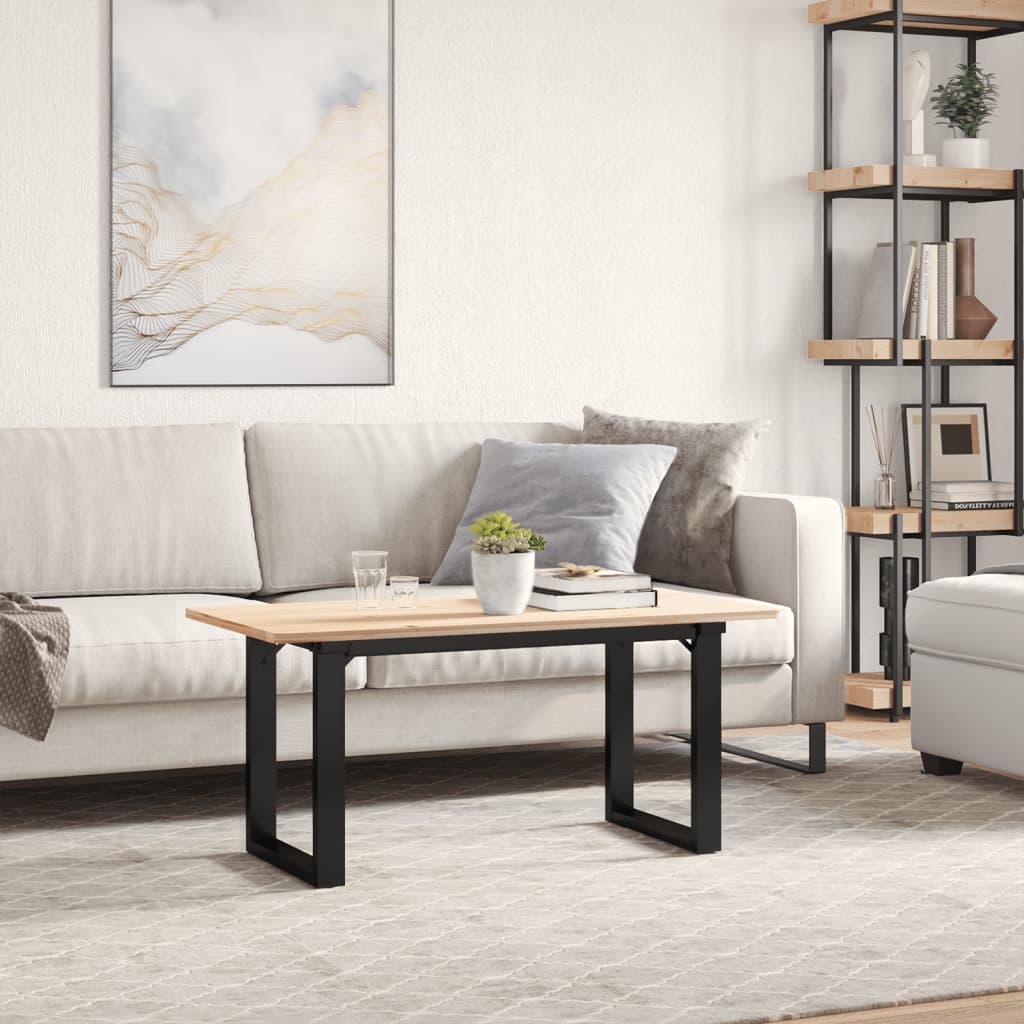 Telaio Gambe a O per Tavolino da Salotto 70x30x43 cm in Acciaio