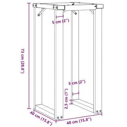Telaio Gambe a O per Tavolo da Pranzo 40x40x73 cm in Acciaio