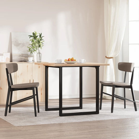 Telaio Gambe a O per Tavolo da Pranzo 60x60x73 cm in Acciaio