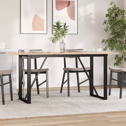 Telaio Gambe a O per Tavolo da Pranzo 140x60x73 cm in Acciaio