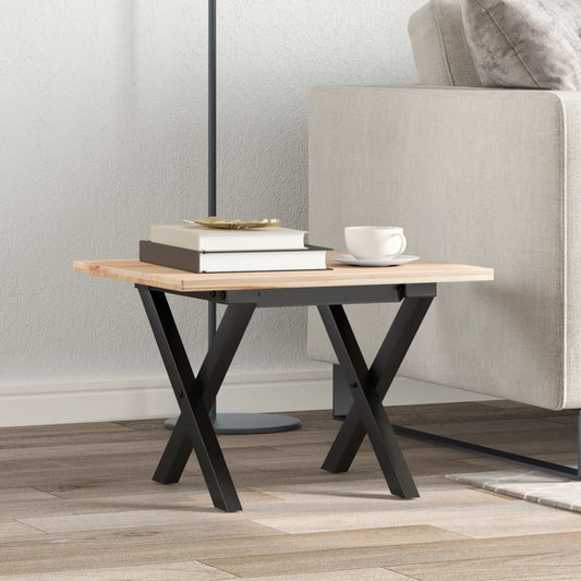 Telaio Gambe a X per Tavolino da Salotto 40x40x33 cm in Acciaio