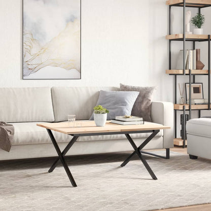Telaio Gambe a X per Tavolino da Salotto 80x70x43 cm in Acciaio