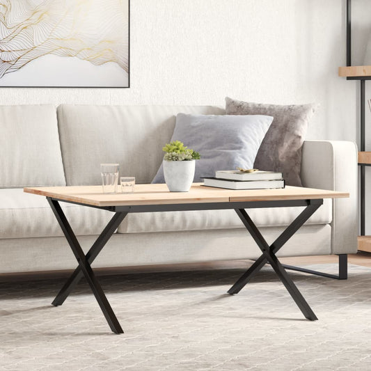 Telaio Gambe a X per Tavolino da Salotto 80x70x43 cm in Acciaio