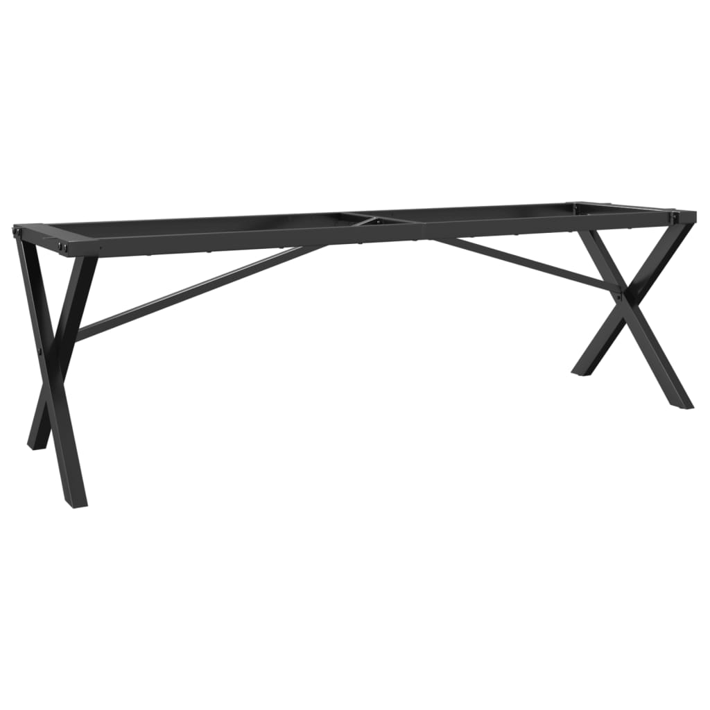 Telaio Gambe a X per Tavolino da Salotto 140x30x43cm in Acciaio - homemem39