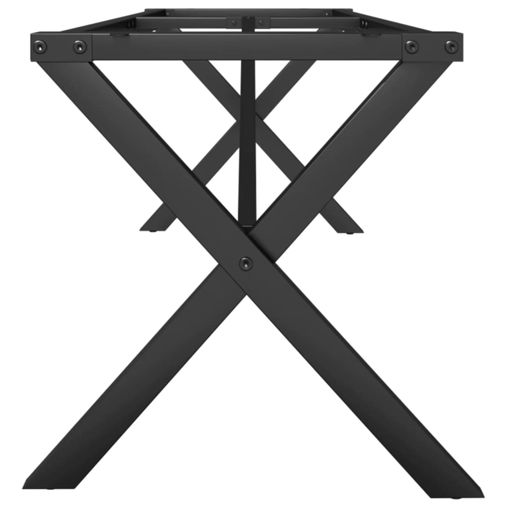 Telaio Gambe a X per Tavolino da Salotto 140x30x43cm in Acciaio - homemem39
