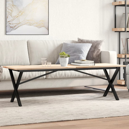 Telaio Gambe a X per Tavolino da Salotto 140x30x43cm in Acciaio - homemem39