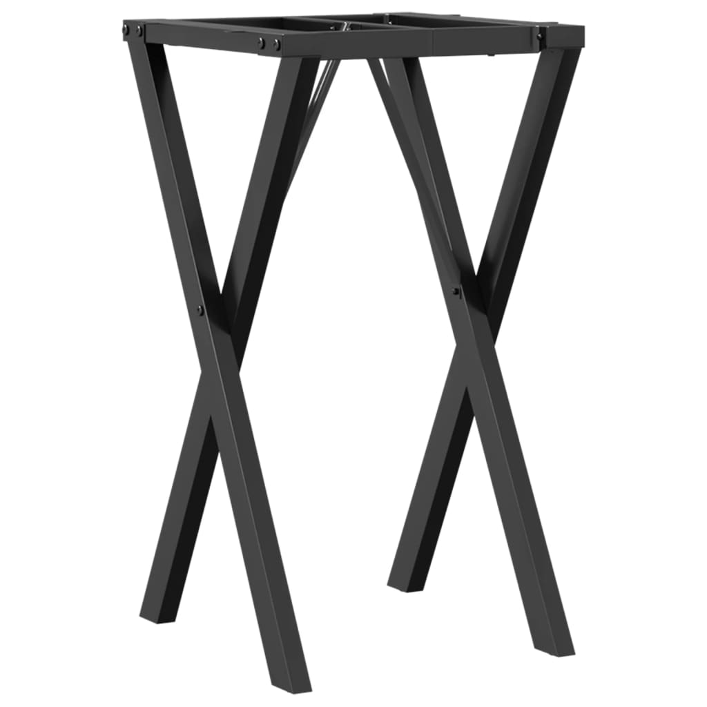 Telaio Gambe a X per Tavolo da Pranzo 40x40x73 cm in Acciaio