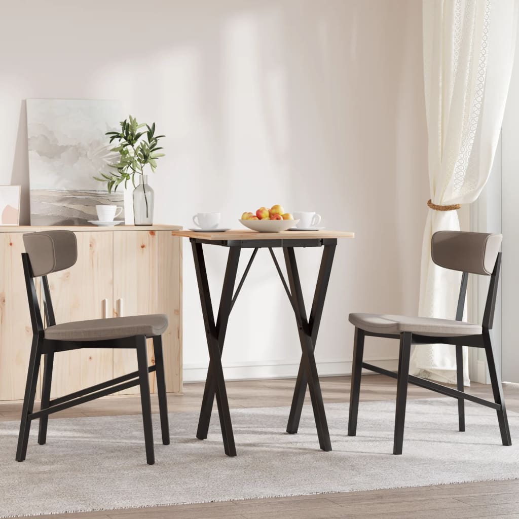 Telaio Gambe a X per Tavolo da Pranzo 40x40x73 cm in Acciaio