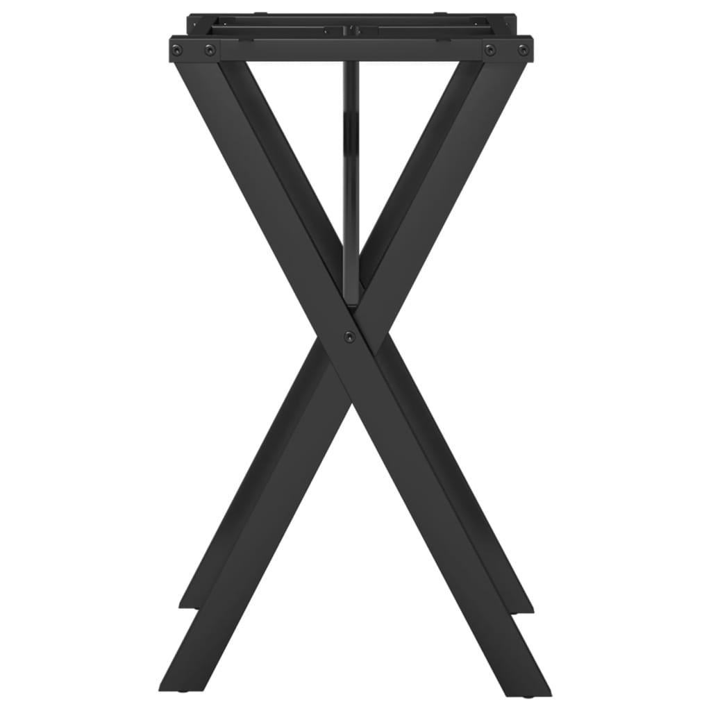 Telaio Gambe a X per Tavolo da Pranzo 40x40x73 cm in Acciaio