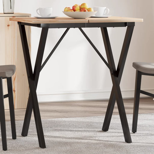Telaio Gambe a X per Tavolo da Pranzo 40x40x73 cm in Acciaio