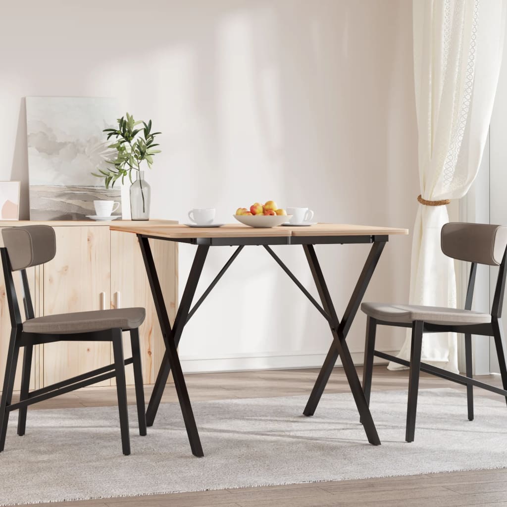 Telaio Gambe a X per Tavolo da Pranzo 40x40x73 cm in Acciaio