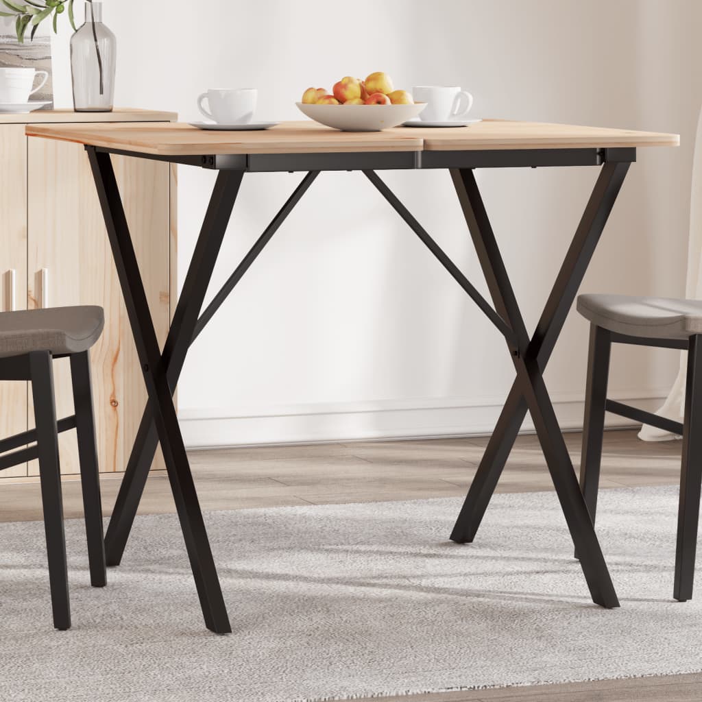 Telaio Gambe a X per Tavolo da Pranzo 40x40x73 cm in Acciaio