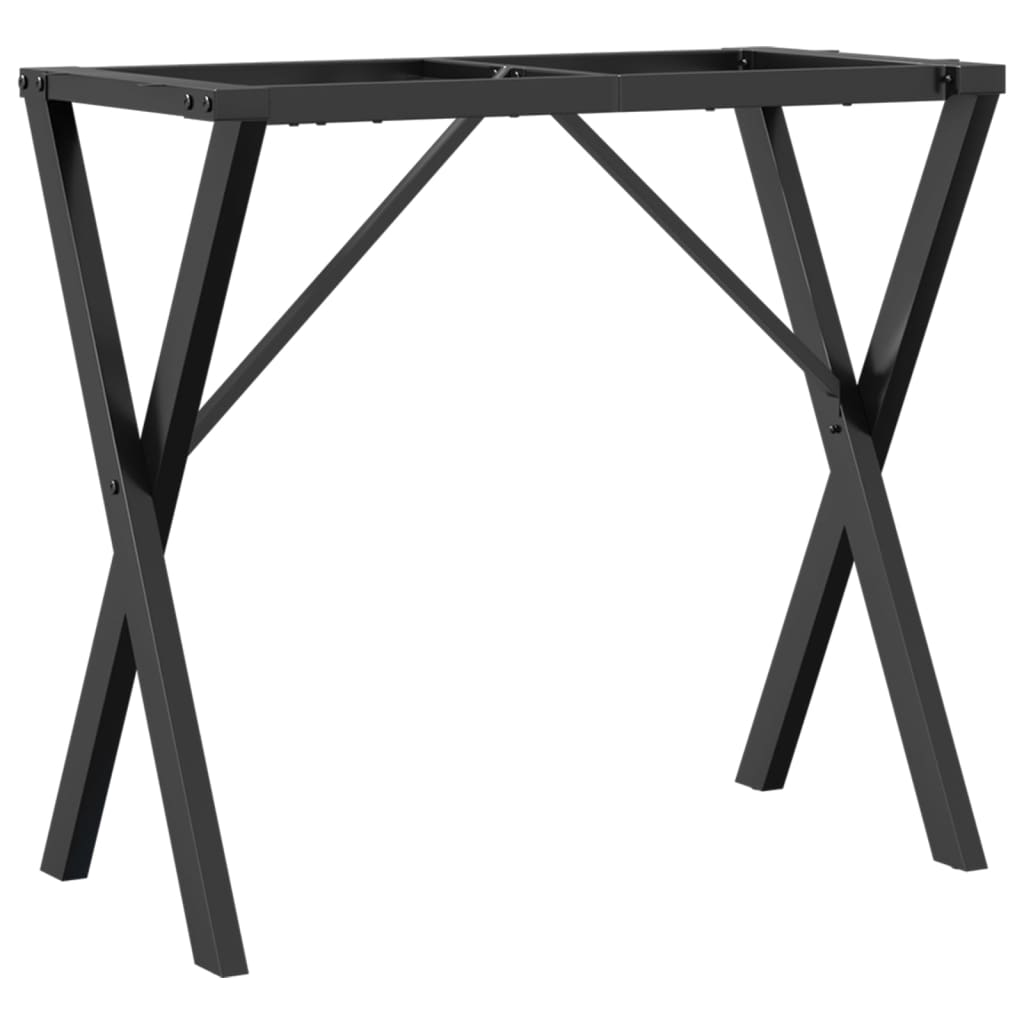 Telaio Gambe a X per Tavolo da Pranzo 80x40x73 cm in Acciaio | homemem39