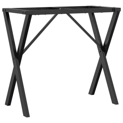 Telaio Gambe a X per Tavolo da Pranzo 80x40x73 cm in Acciaio | homemem39
