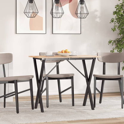 Telaio Gambe a X per Tavolo da Pranzo 80x40x73 cm in Acciaio | homemem39