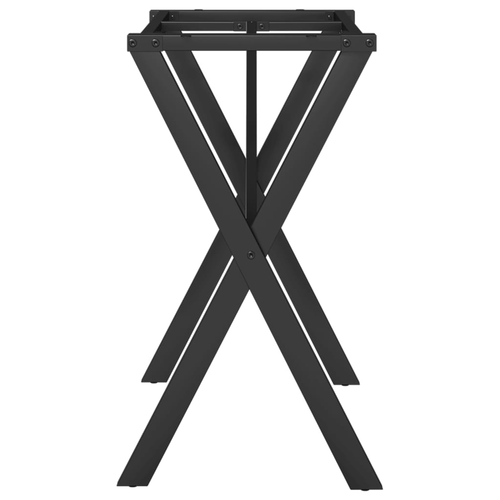 Telaio Gambe a X per Tavolo da Pranzo 80x40x73 cm in Acciaio | homemem39