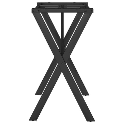 Telaio Gambe a X per Tavolo da Pranzo 80x40x73 cm in Acciaio | homemem39