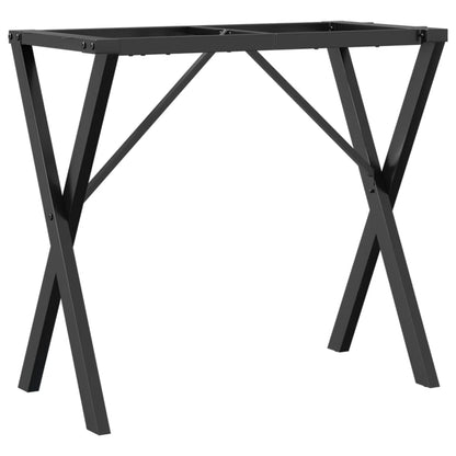Telaio Gambe a X per Tavolo da Pranzo 80x40x73 cm in Acciaio | homemem39