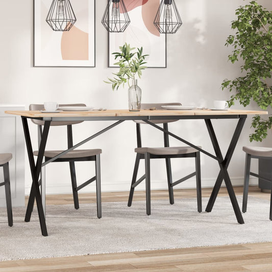 Telaio Gambe a X per Tavolo da Pranzo 120x60x73 cm in Acciaio