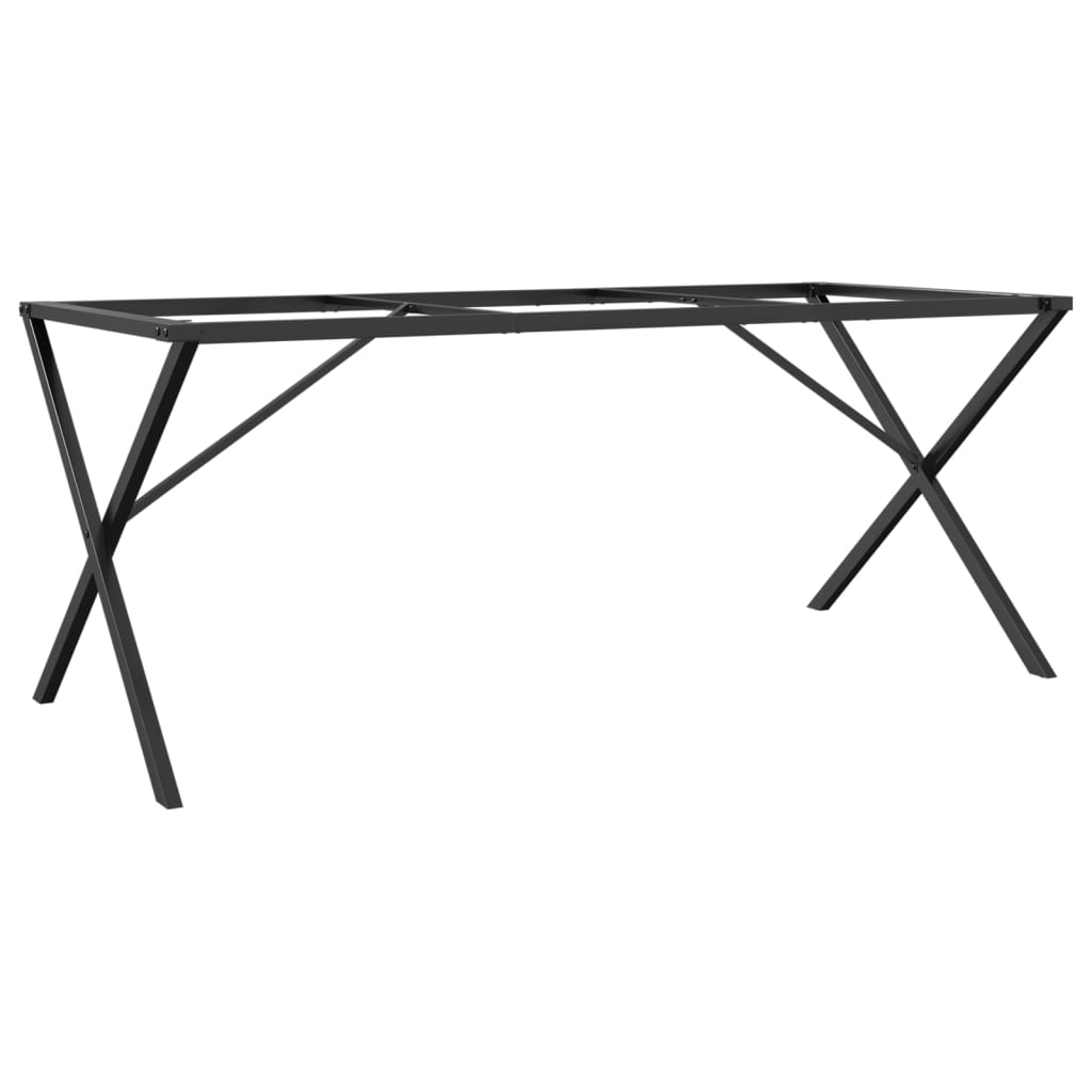 Telaio Gambe a X per Tavolo da Pranzo 180x80x73 cm in Acciaio - homemem39