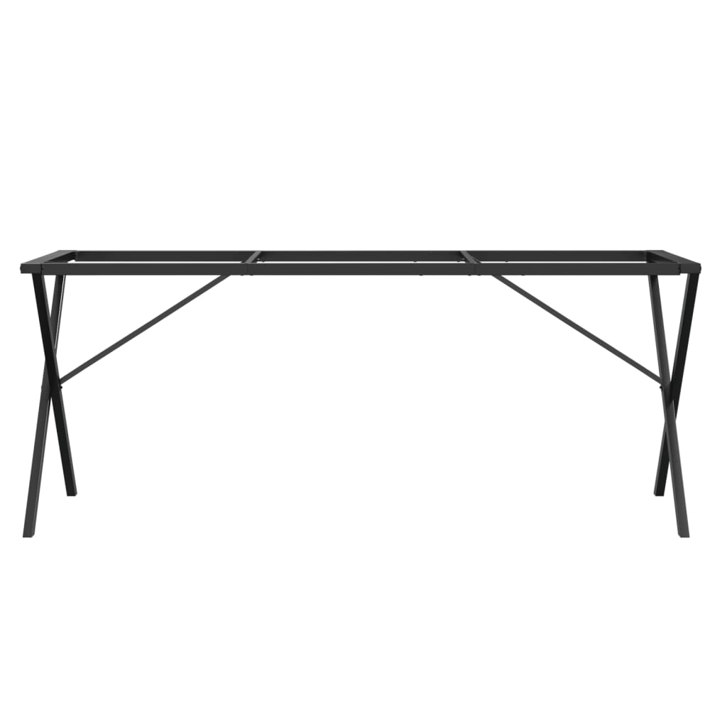 Telaio Gambe a X per Tavolo da Pranzo 180x80x73 cm in Acciaio - homemem39