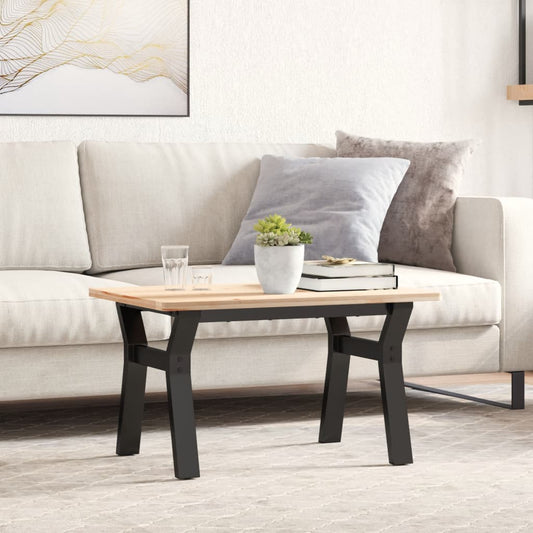 Telaio Gambe a Y per Tavolino da Salotto 60x40x38 cm in Acciaio