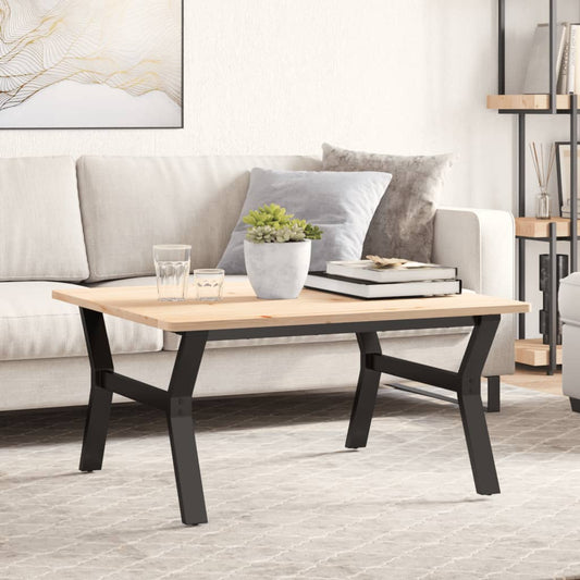 Telaio Gambe a Y per Tavolino da Salotto 80x70x43 cm in Acciaio