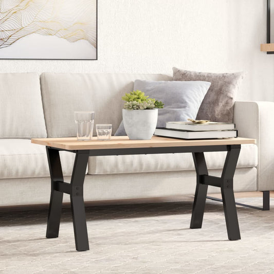 Telaio Gambe a Y per Tavolino da Salotto 80x40x43 cm in Acciaio