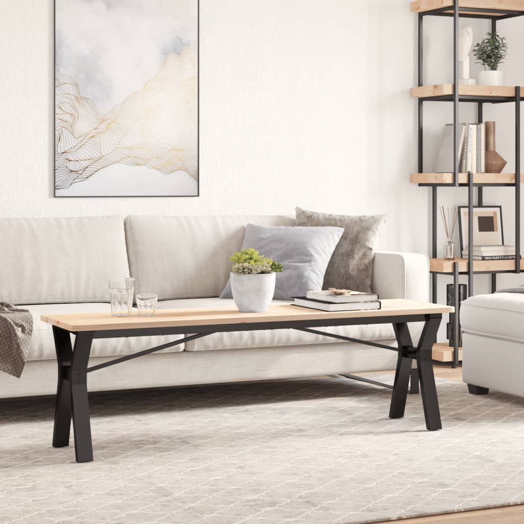 Telaio Gambe a Y per Tavolino da Salotto 140x30x43cm in Acciaio - homemem39
