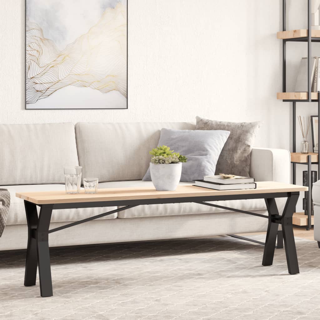 Telaio Gambe a Y per Tavolino da Salotto 140x30x43cm in Acciaio - homemem39
