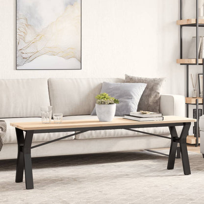 Telaio Gambe a Y per Tavolino da Salotto 140x30x43cm in Acciaio - homemem39