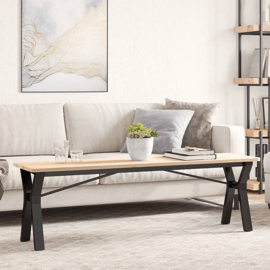 Telaio Gambe a Y per Tavolino da Salotto 140x30x43cm in Acciaio - homemem39