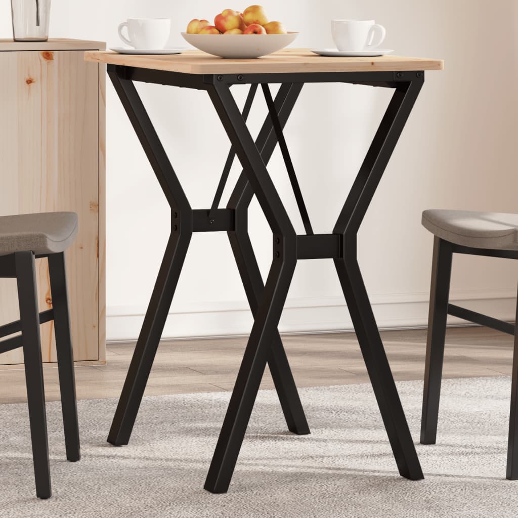 Telaio Gambe a Y per Tavolo da Pranzo 60x40x73 cm in Acciaio