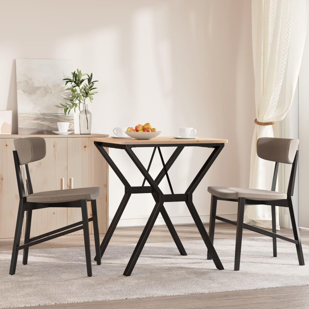 Telaio Gambe a Y per Tavolo da Pranzo 60x60x73 cm in Acciaio - homemem39