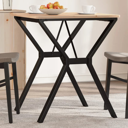 Telaio Gambe a Y per Tavolo da Pranzo 60x60x73 cm in Acciaio - homemem39