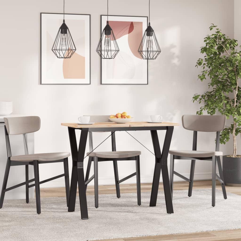 Telaio Gambe a Y per Tavolo da Pranzo 80x40x73 cm in Acciaio