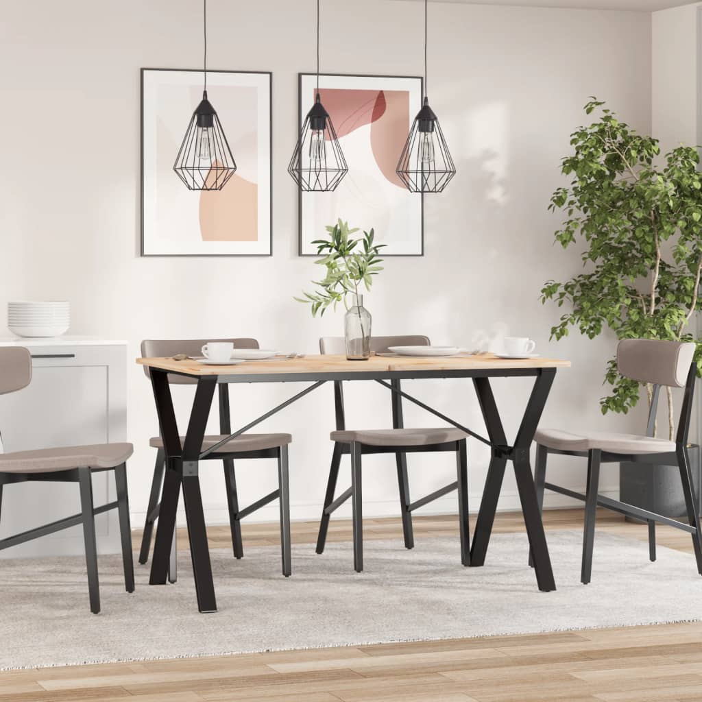 Telaio Gambe a Y per Tavolo da Pranzo 120x60x73 cm in Acciaio - homemem39