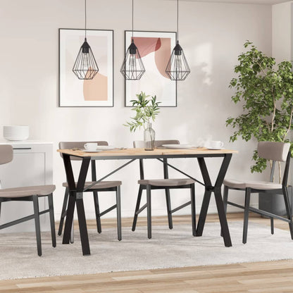 Telaio Gambe a Y per Tavolo da Pranzo 120x60x73 cm in Acciaio - homemem39