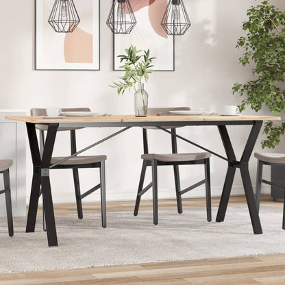 Telaio Gambe a Y per Tavolo da Pranzo 140x60x73 cm in Acciaio - homemem39