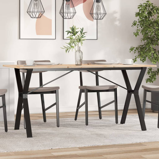 Telaio Gambe a Y per Tavolo da Pranzo 140x60x73 cm in Acciaio - homemem39