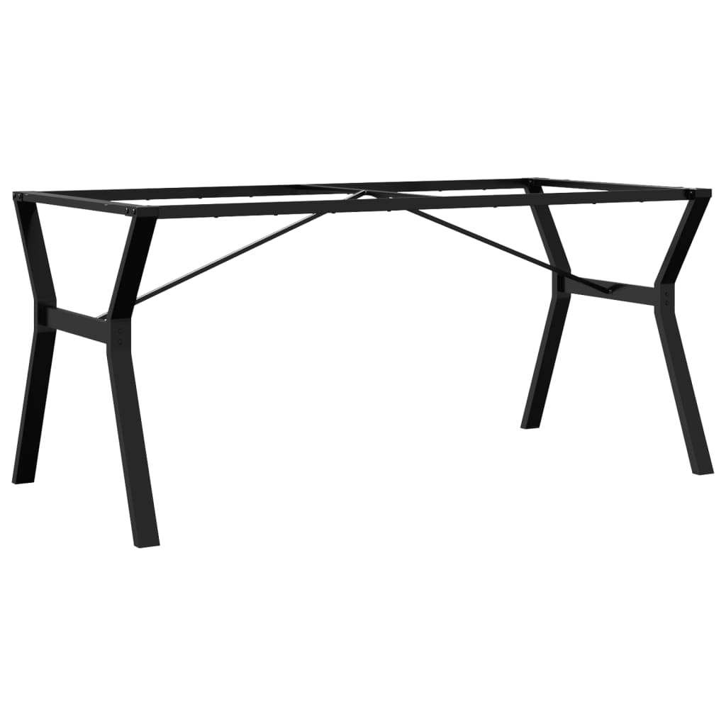 Telaio Gambe a Y per Tavolo da Pranzo 160x80x73 cm in Acciaio - homemem39