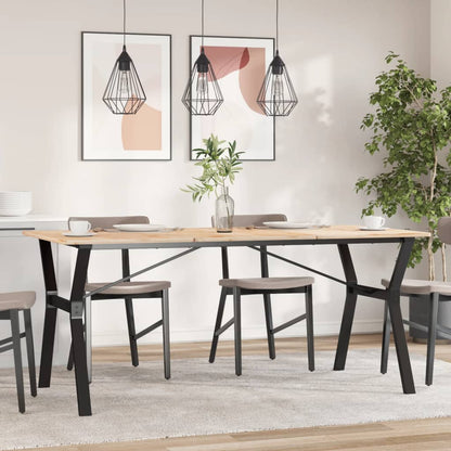 Telaio Gambe a Y per Tavolo da Pranzo 160x80x73 cm in Acciaio - homemem39