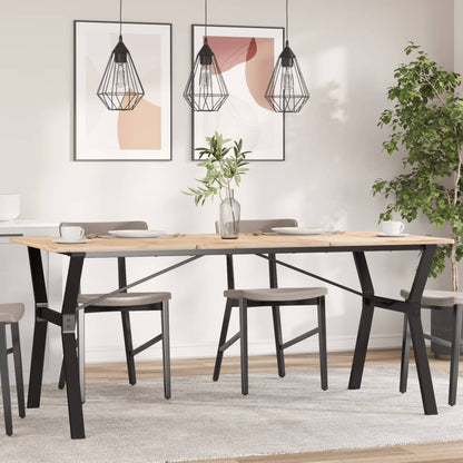 Telaio Gambe a Y per Tavolo da Pranzo 160x80x73 cm in Acciaio - homemem39