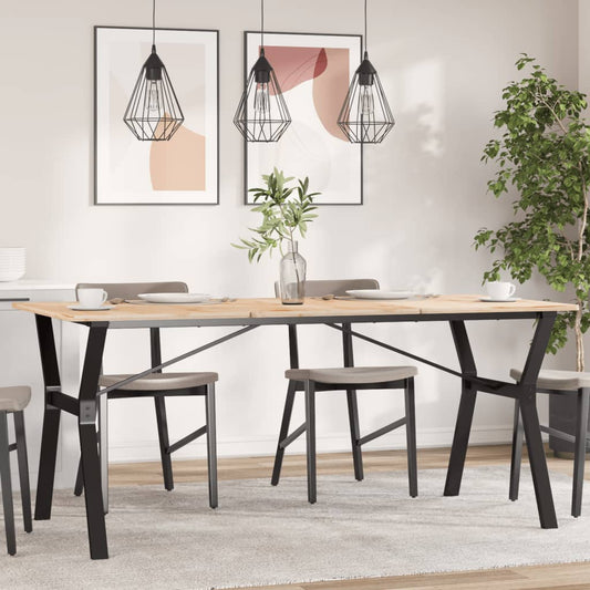 Telaio Gambe a Y per Tavolo da Pranzo 160x80x73 cm in Acciaio - homemem39