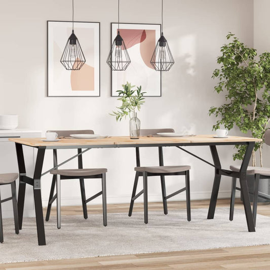 Telaio Gambe a Y per Tavolo da Pranzo 180x80x73 cm in Acciaio