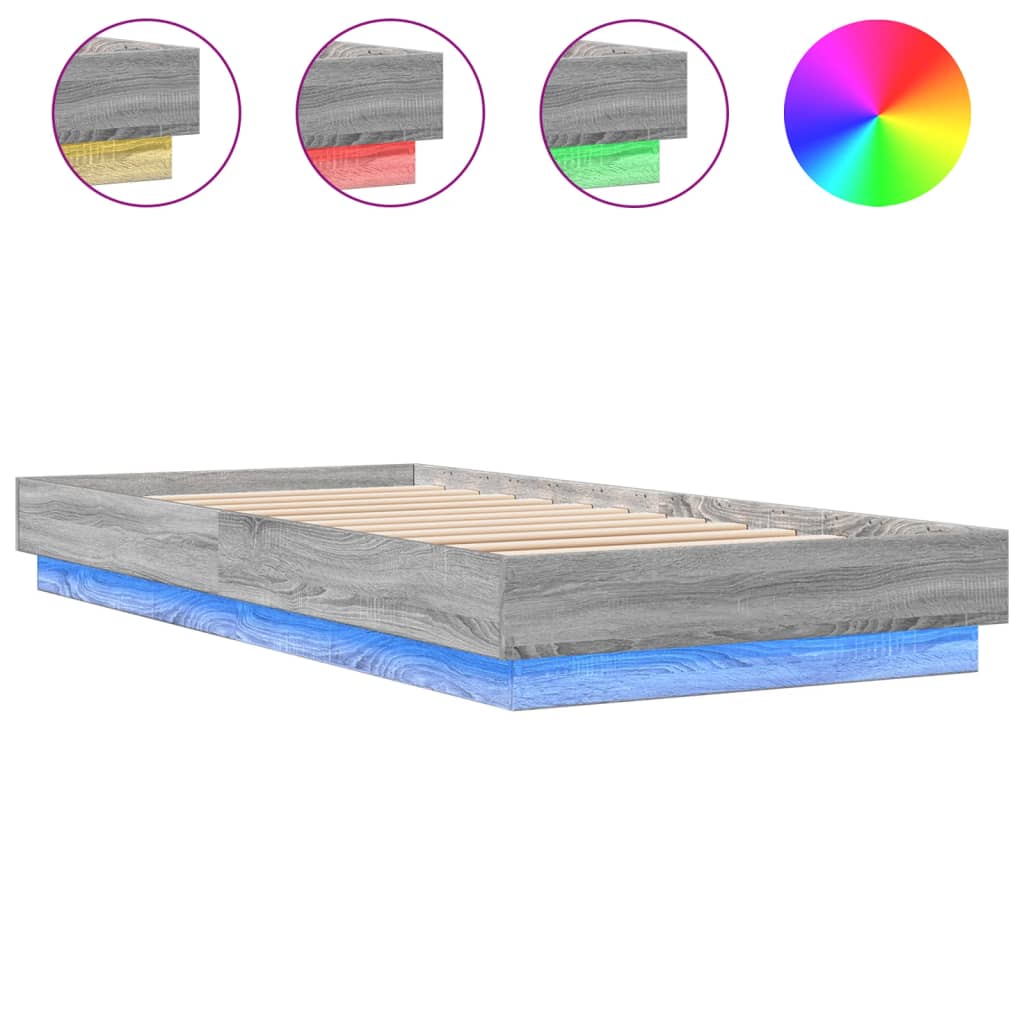 Giroletto con LED Grigio Sonoma 100x200 cm | homemem39