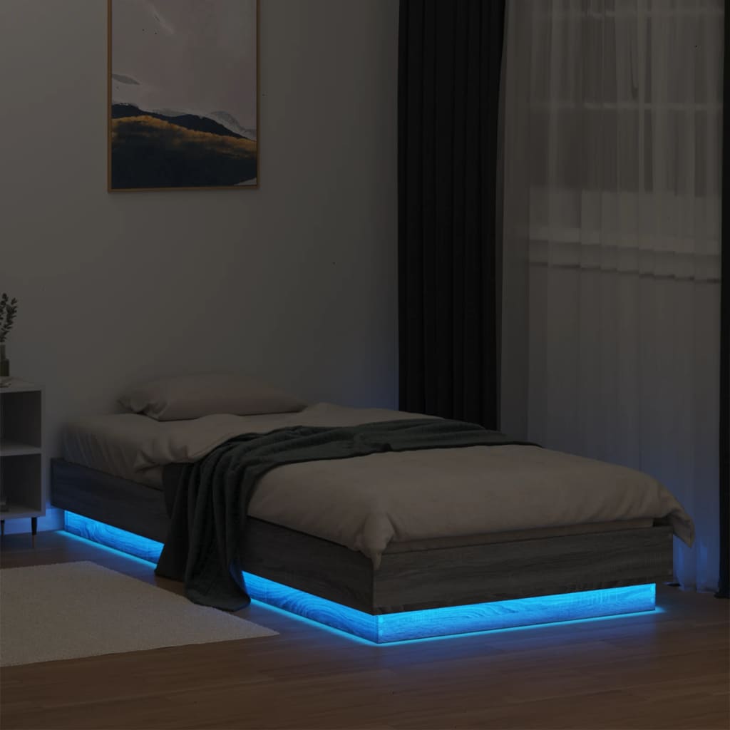 Giroletto con LED Grigio Sonoma 100x200 cm | homemem39