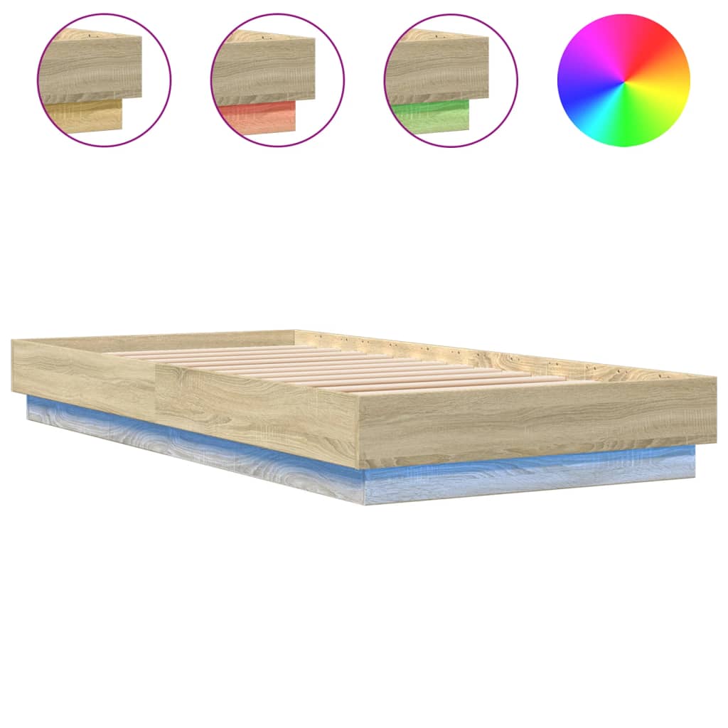 Giroletto con LED Rovere Sonoma 90x200 cm | homemem39