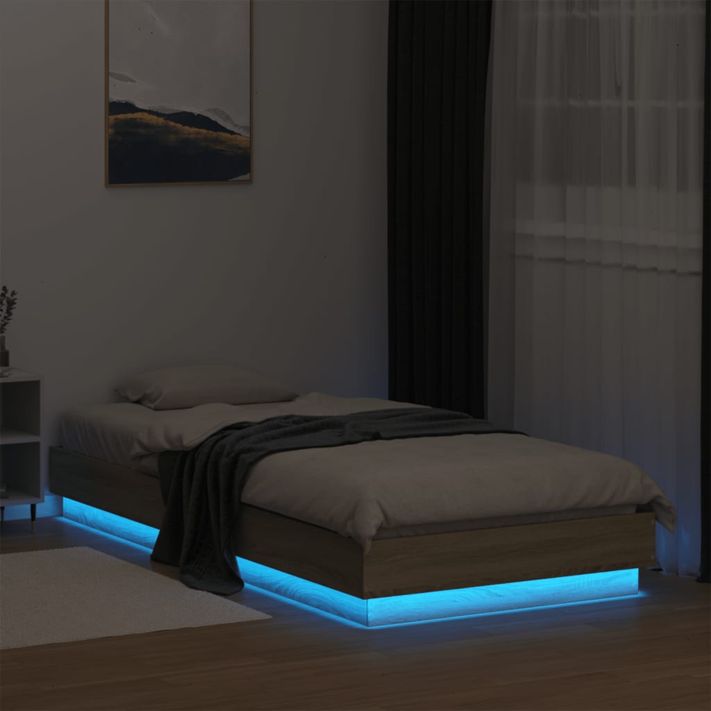 Giroletto con LED Rovere Sonoma 90x200 cm | homemem39